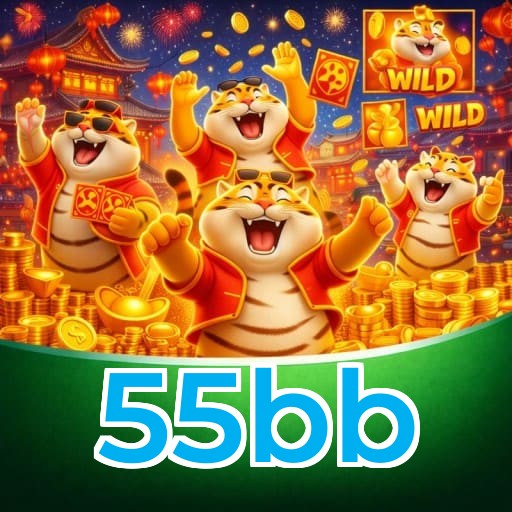 Interface do aplicativo 55bb mostrando jogos disponíveis no iOS e Android